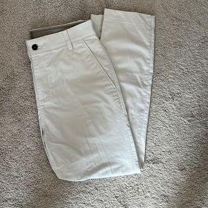 Very light gray dri-fit slim fit athletic pants